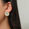 1 Pair Elegant Lady Streetwear Flower Enamel Alloy Ear Studs