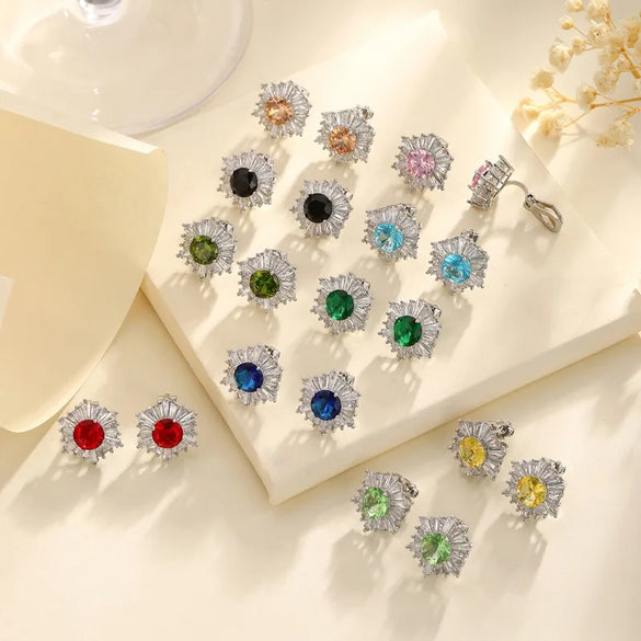 1 Pair Elegant Lady Streetwear Snowflake Inlay Copper Zircon Ear Cuffs