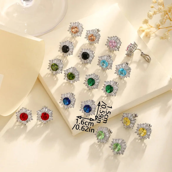 1 Pair Elegant Lady Streetwear Snowflake Inlay Copper Zircon Ear Cuffs