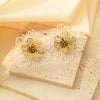 1 Pair Elegant Lady Sweet Flower Plating 304 Stainless Steel 14K Gold Plated Ear Studs