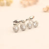 1 Pair Elegant Leaf Crown Plating Copper Zircon Ear Studs