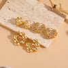 1 Pair Elegant Luxurious C Shape The Answer Plating Inlay Copper Zircon 14k Gold Plated Earrings