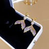 1 Pair Elegant Luxurious Fish Tail Alloy Drop Earrings