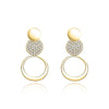 1 Pair Elegant Luxurious Round Plating Inlay Copper Zircon Gold Plated Drop Earrings