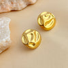 1 Pair Elegant Luxurious Simple Style Geometric Plating 304 Stainless Steel 18K Gold Plated Ear Studs