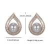 1 Pair Elegant Luxurious XUPING Water Droplets Inlay Copper Artificial Gemstones Artificial Pearls 18K Gold Plated Platinum Plated Ear Studs