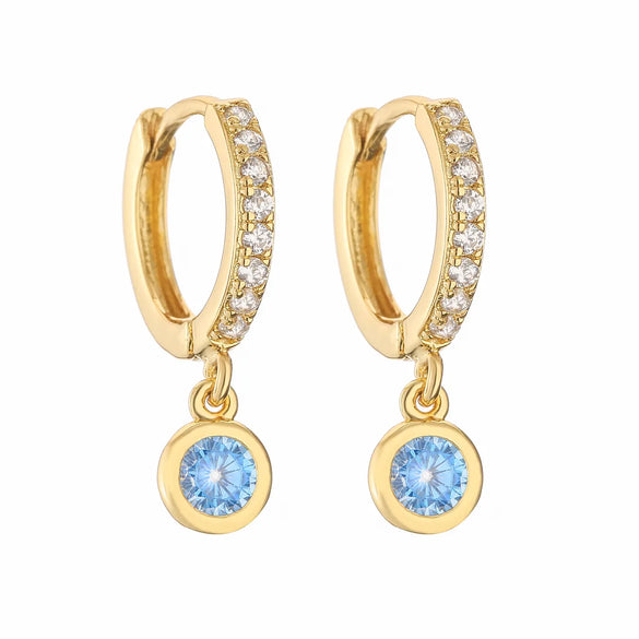 1 Pair Elegant Modern Style Geometric Copper Plating Inlay Zircon Drop Earrings