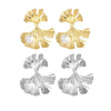 1 Pair Elegant Modern Style Ginkgo Leaf Plating Inlay Stainless Steel Pearl 18k Gold Plated Drop Earrings