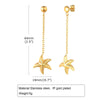 1 Pair Elegant Modern Style Simple Style Round Starfish Plating Stainless Steel Drop Earrings