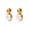1 Pair Elegant Princess Geometric Inlay Copper Alloy Artificial Pearls Zircon Ear Studs