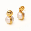 1 Pair Elegant Princess Geometric Inlay Copper Alloy Artificial Pearls Zircon Ear Studs