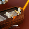 1 Pair Elegant Retro Flower Inlay Copper Zircon Ear Studs