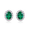 1 Pair Elegant Retro Geometric Inlay Sterling Silver Lab-Grown Gemstone Zircon White Gold Plated Silver Plated Ear Studs