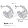 1 Pair Elegant Retro Modern Style Moon Plating 304 Stainless Steel 18K Gold Plated Earrings