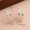 1 Pair Elegant Romantic Modern Style C Shape Plating Inlay Alloy Rhinestones Pearl 14k Gold Plated Ear Studs