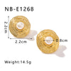 1 Pair Elegant Romantic Round Plating Inlay 304 Stainless Steel Artificial Pearls 18K Gold Plated Ear Studs