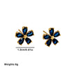 1 Pair Elegant Shiny Flower Inlay Copper Alloy Zircon Ear Studs