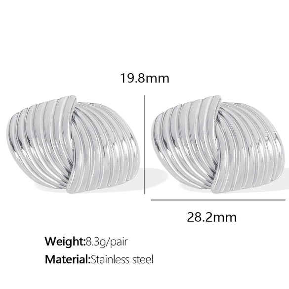 1 Pair Elegant Simple Style Asymmetrical Solid Color Polishing Plating 304 Stainless Steel 18K Gold Plated Ear Studs