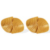 1 Pair Elegant Simple Style Asymmetrical Solid Color Polishing Plating 304 Stainless Steel 18K Gold Plated Ear Studs