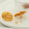 1 Pair Elegant Simple Style Asymmetrical Solid Color Polishing Plating 304 Stainless Steel 18K Gold Plated Ear Studs
