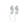 1 Pair Elegant Simple Style Leaf Flower Bow Knot Inlay Imitation Pearl Alloy Rhinestones Drop Earrings