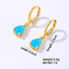 1 Pair Elegant Simple Style Shiny Geometric Round Water Droplets Plating Inlay Copper Zircon Drop Earrings
