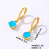 1 Pair Elegant Simple Style Shiny Geometric Round Water Droplets Plating Inlay Copper Zircon Drop Earrings
