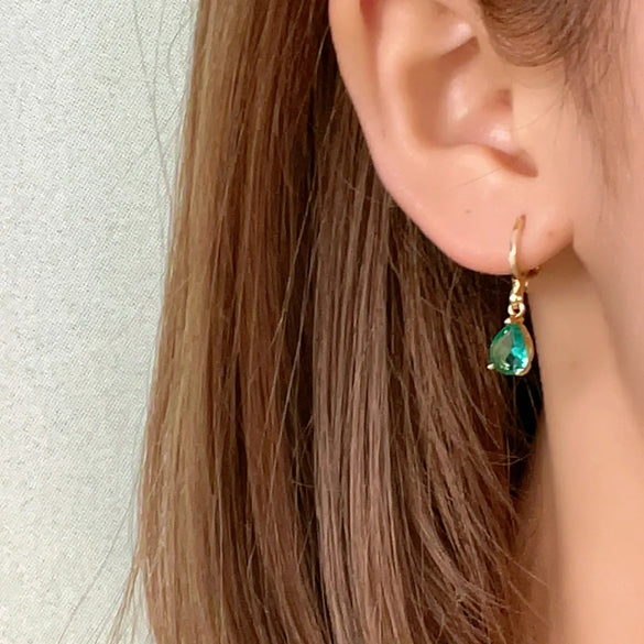 1 Pair Elegant Simple Style Shiny Geometric Round Water Droplets Plating Inlay Copper Zircon Drop Earrings