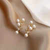 1 Pair Elegant Star Pearl Alloy Ear Studs