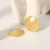 1 Pair Elegant Streetwear Round Plating 201 Stainless Steel 18K Gold Plated Hoop Earrings