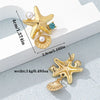1 Pair Elegant Streetwear Starfish Inlay Alloy Artificial Pearls Drop Earrings