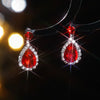 1 Pair Elegant Streetwear Water Droplets Inlay Copper Artificial Gemstones Rhinestones Drop Earrings