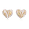 1 Pair Elegant Sweet Classic Style Pentagram Heart Shape Rhombus Plating Inlay Copper Artificial Pearls 18K Gold Plated Ear Studs