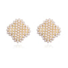 1 Pair Elegant Sweet Classic Style Pentagram Heart Shape Rhombus Plating Inlay Copper Artificial Pearls 18K Gold Plated Ear Studs