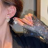 1 Pair Elegant Sweet Heart Shape Petal Inlay Alloy Rhinestones Opal Gold Plated Silver Plated Drop Earrings