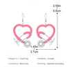 1 Pair Elegant Sweet Heart Shape Plating Wood Ear Hook