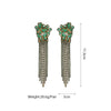1 Pair Elegant Tassel Butterfly Tassel Inlay Alloy Glass Drop Earrings