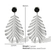 1 Pair Elegant Vintage Style Feather Plating Inlay Titanium Steel Zircon 18k Gold Plated Drop Earrings