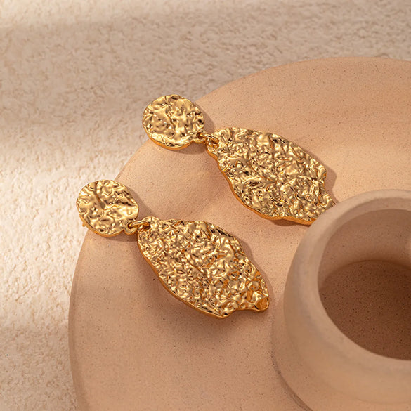 1 Pair Elegant Vintage Style Irregular Plating 304 Stainless Steel Gold Plated Ear Studs