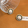 1 Pair Elegant Vintage Style Simple Style Round Plating Inlay Alloy Artificial Pearls Gold Plated Ear Studs