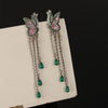 1 Pair Elegant Xuping Modern Style Butterfly Tassel Inlay Alloy Copper Alloy Artificial Gemstones White Gold Plated Drop Earrings