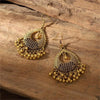 1 Pair Ethnic Style Solid Color Water Drop Hollow Out Alloy Drop Earrings
