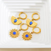1 Pair Ethnic Style Streetwear Water Droplets Patchwork Plating Inlay Stainless Steel Zircon Gold Plated Drop Earrings
