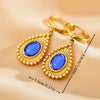 1 Pair Ethnic Style Streetwear Water Droplets Patchwork Plating Inlay Stainless Steel Zircon Gold Plated Drop Earrings