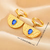 1 Pair Ethnic Style Streetwear Water Droplets Patchwork Plating Inlay Stainless Steel Zircon Gold Plated Drop Earrings