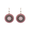 1 Pair Ethnic Style Water Droplets Flower Alloy Enamel Plating Inlay Artificial Gemstones Women'S Drop Earrings