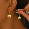 1 Pair Exaggerated Punk Simple Style Pumpkin Skull Copper Drop Earrings