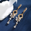 1 Pair Fairy Style Elegant Classic Style Water Droplets Tassel Inlay Copper Alloy Artificial Gemstones Rhinestones Drop Earrings