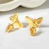 1 Pair Fairy Style Elegant Novelty Butterfly Inlay Copper Shell Zircon Ear Studs