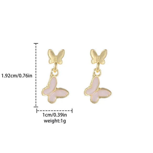 1 Pair Fashion Butterfly Alloy Women'S Drop Earrings